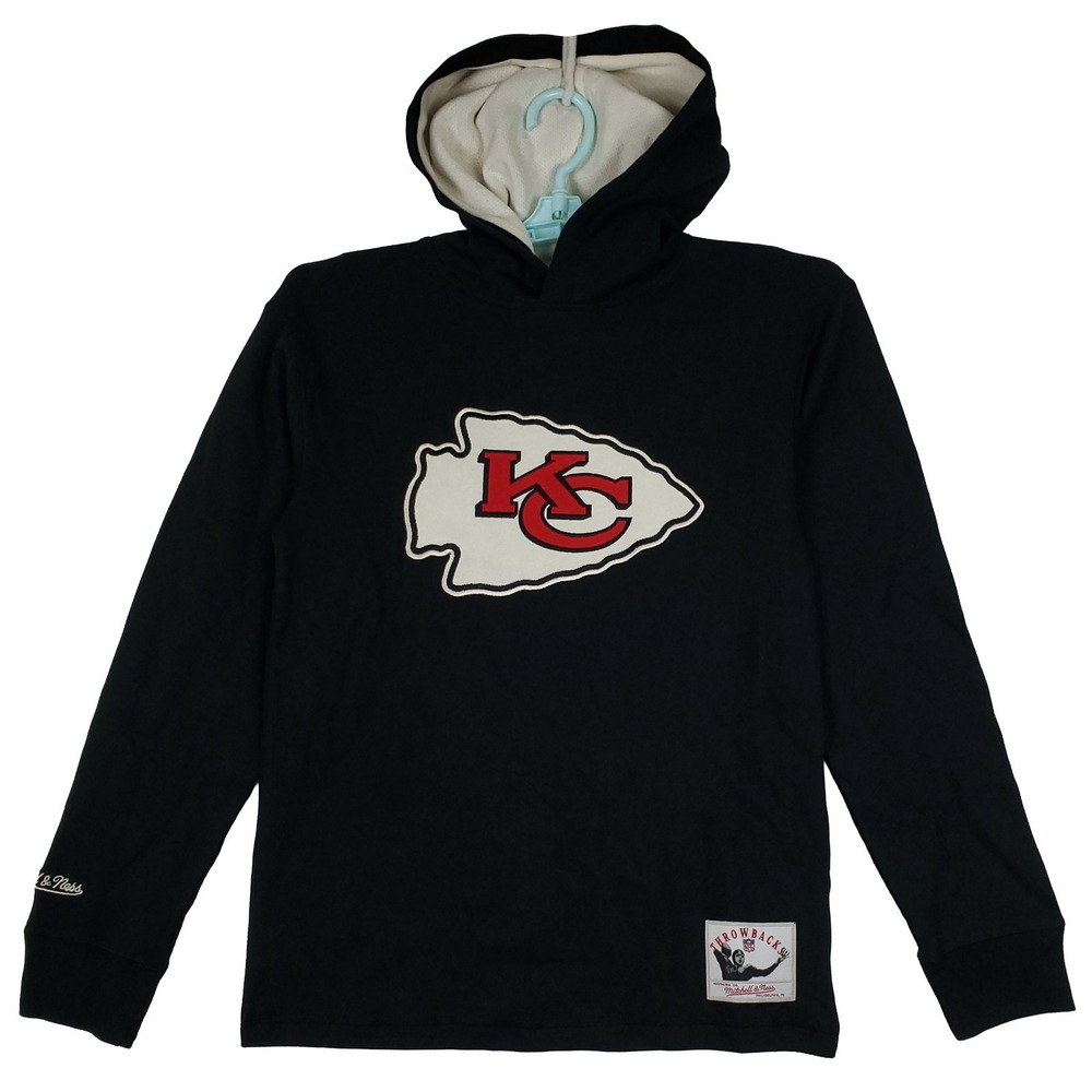 Kansas City Chiefs Mitchell & Ness NFL Boys Medium Hooded Thermal Longsleeve NWT